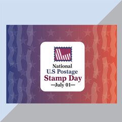 National US Postage Stamp Day vector logo
