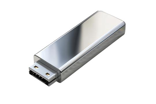 Metallic USB flash drive showcasing sleek design for digital storage and data transfer needs