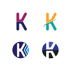 k letter k logo design and vector