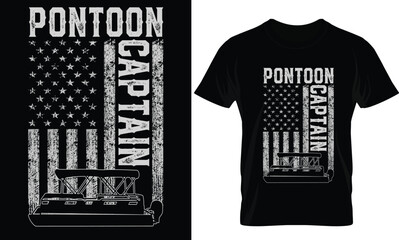 Pontoon captain vector t-shirt design © Md
