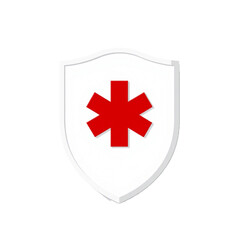 Obraz premium Medical Shield with Red Cross