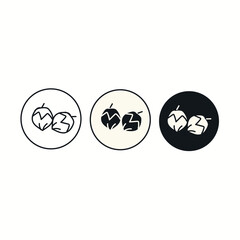 Hazelnut icon simple flat vector icon pack Vector