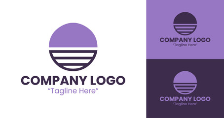 Elegant Corporate Purple Logo with Modern and Professional Design for Branding