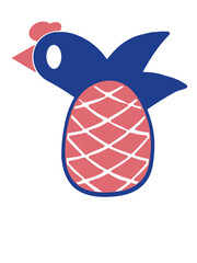 Pink-Blue Pineapple Chicken