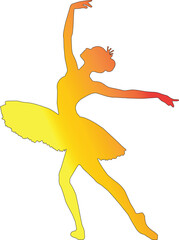 silhouette of a dancing girl