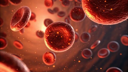 Glowing Particles in Plasma Representing Microscopic Ant Life Forms