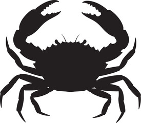 Sea crab silhouette vector illustration