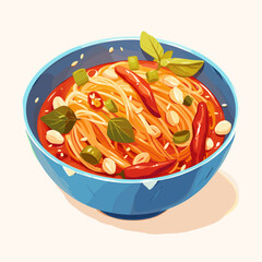 Spicy Thai Papaya Salad with Peanuts and Chilies