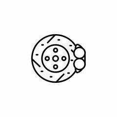 brake disc icon sign vector