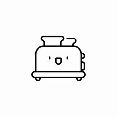 bread toaster icon sign vector