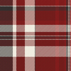 Elegant red, white, and black plaid textile pattern.  Perfect for fall or winter themes, fashion, home decor, or website backgrounds.