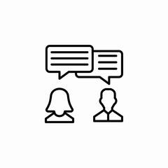 dialogue exchange icon sign vector