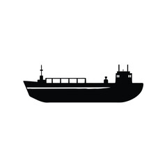 Obraz premium Cargo Ship Silhouette