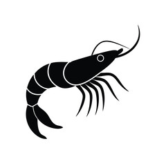 Shrimp Silhouette Icon