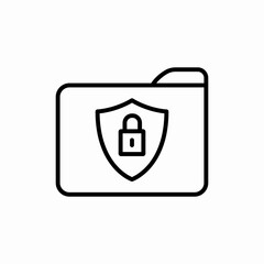 Obraz premium secure folder protection icon vector sign