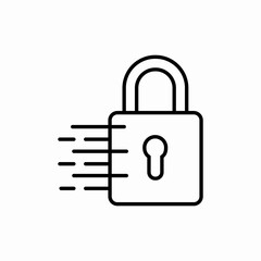 encrypted data lock icon vector sign