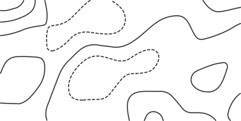 Abstract topography contour map background design .modern design with white background and gray wave lines .geography contour map linear background vector illustration