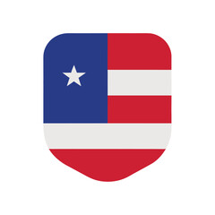 USA Flag Badge with Rounded Square Shape