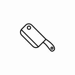 meat cleaver icon sign vector