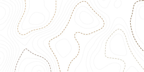 Abstract topography contour map background design .modern design with white background and golden wave lines .geography contour map linear background vector illustration