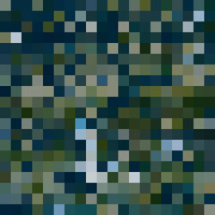 Colorful abstract mosaic background. Pixel effect. Camo and camouflage.