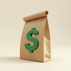 Money Bag Emoji — 3D Emoji-Style Icon of a Cash Bag with a Dollar Symbol