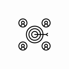 target audience icon sign vector