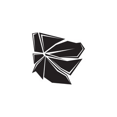 Broken glass icon. Clipart image isolated on white background