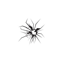 Broken glass icon. Clipart image isolated on white background