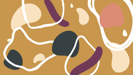 Ochre abstract blob background