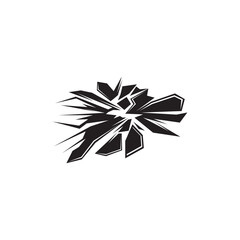 Broken glass icon. Clipart image isolated on white background