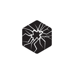 Broken glass icon. Clipart image isolated on white background