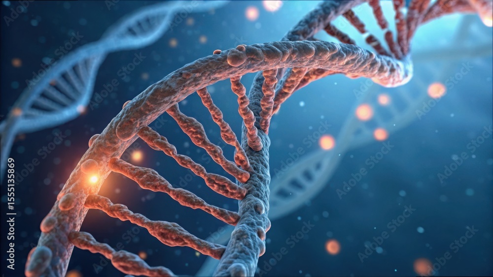 Poster Detailed Cross Section of Telomerase and DNA Structures in Action