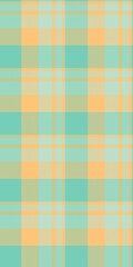 Installing pattern textile texture, fall fabric background vector. Asymmetric seamless check plaid tartan in orange and teal colors.