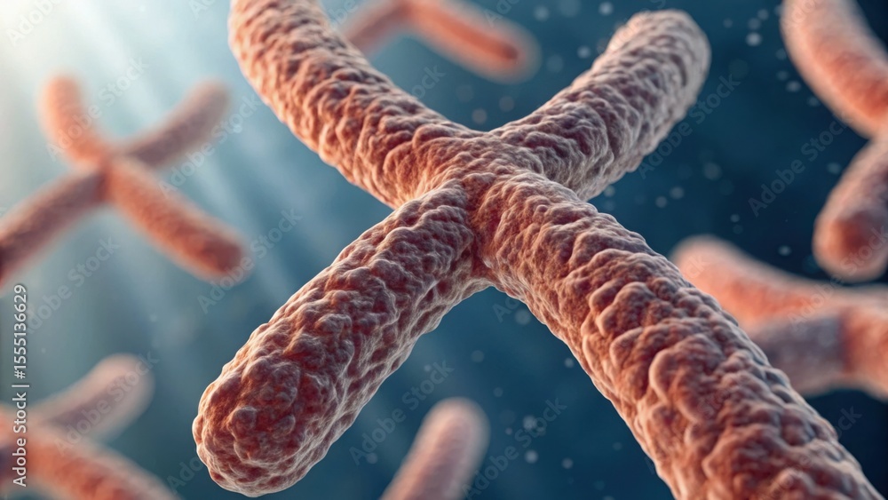 Poster extended render of telomeres with detailed gigapixel quality view