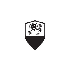 Antibacterial and antiviral defense icon logo symbol illustration