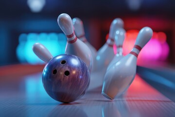 Striking moments at a bowling alley on a fun-filled Saturday night