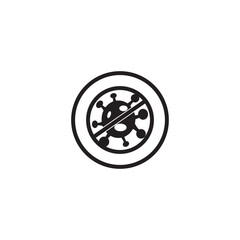 Antibacterial and antiviral defense icon logo symbol illustration