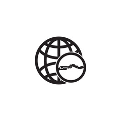 Gambia map icon illustration element design