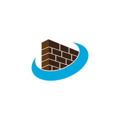 Mason logo design template. Mason logo vector. Construction logo