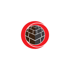 Mason logo design template. Mason logo vector. Construction logo