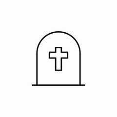 Obraz premium christian grave icon sign vector