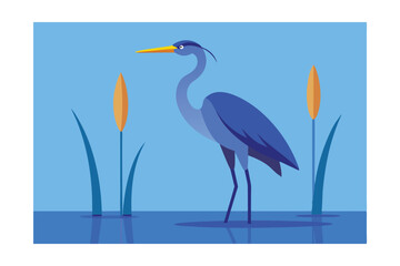 Obraz premium heron on the beach
