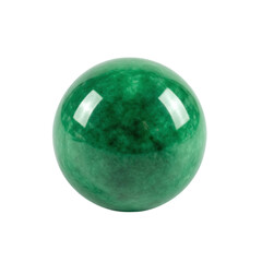 Polished green jade gemstone sphere