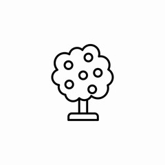 fruit tree icon sign vector
