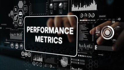 Futuristic Digital Interface for Analyzing Performance Metrics with Data Visualization and...