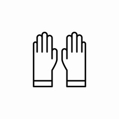 garden gloves icon sign vector