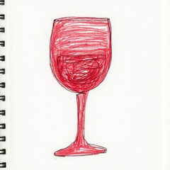 Red Wine Glass Emoji — 3D Wine Glass with Red Wine