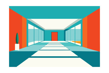 corridor with columns