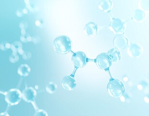 Molecule with biology and chemical concept, 3d rendering.